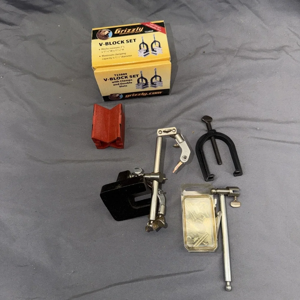 Clamp And V Block Set Grizzly
